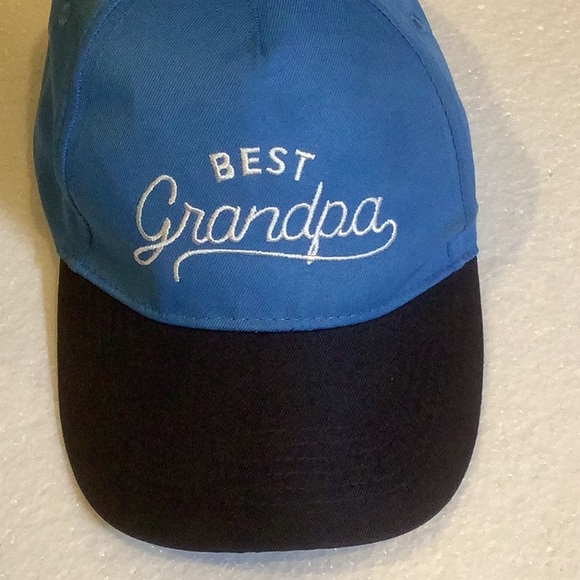 BEST GRANDPA New! Men’s Blue Cap Baseball Style Hat Adjustable Strap - Picture 2 of 4